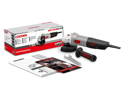 Crown CT13501 Corded Electric Angle Grinder, 650 Watt - 4.5 Inch
