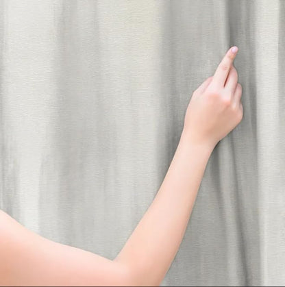Faux Linen Textured Curtains Durable Fabric-Light Filtering Drapes forLiving Rooms Reception and Bedroom - Steel Grommets - Single Panel