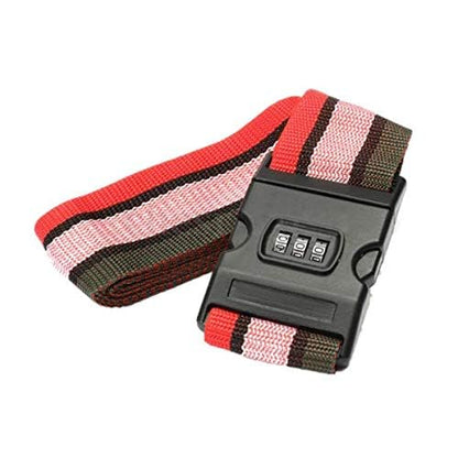 Luggage Strap Cross Belt Packing Adjustable Travel Suitcase Nylon 3 Digits Password Lock Buckle Strap Baggage Belts