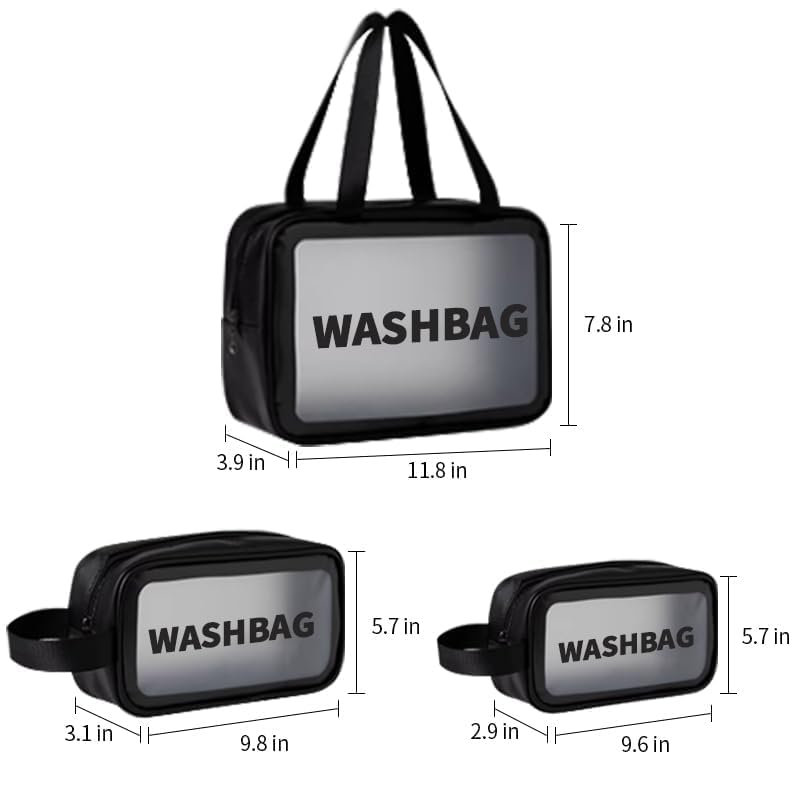 Erweicet Multifunction Cosmetic Bag Makeup Case Pouch Toiletry Wash Organizer Travel Bag (Black)