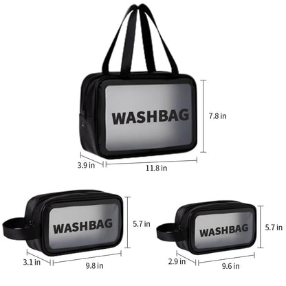 Erweicet Multifunction Cosmetic Bag Makeup Case Pouch Toiletry Wash Organizer Travel Bag (Black)