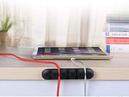 1 Piece Adhesive Silicone Cable Management Winder Earphone Organizer Charging Cords Storage Mouse Wire Holder Clip