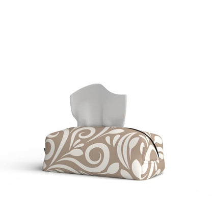 Fabric Tissue Box Cover Premium Fabric Tissue Holder With Leather Layer Inside for Home, Office, and Car Durable and Elegant Tissue Dispenser for Standard Tissue Boxes