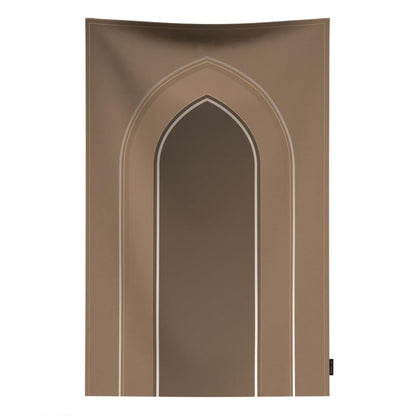 Waterproof Prayer Mat in a neutral Cafe color, 68x117 cm, a durable and practical rug that is easy to clean, making it a perfect, reliable choice for travel or outdoor prayers