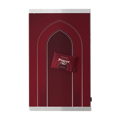 Al-Taqwa Velvet Prayer Mat, a Luxurious Islamic Rug in Red made from Soft Velvet Material, 68x117 cm, for Comfortable Prayer, a Salah Mat Ideal for Home, Mosque, or as a Travel Janamaz