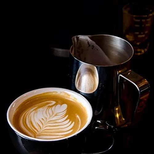 Stainless Steel Milk Frothing Pitcher 350ml - Barista Craft Latte Art Jug for Espresso, Cappuccino, and Milk Cream - Durable Milk Jug for Home and Coffee Shops