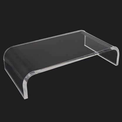 Acrylic Monitor Stand Riser, Clear Durable Platform for PC, Laptop, TV, Mac or Apple Display, Ergonomic Desktop Shelf for Home Office Desk Setup with Premium Acrylic Build, Clear
