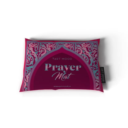 Al-Hedaya Velvet Prayer Mat, a Luxurious Islamic Rug in Fuchsia & Turquoise from Soft Velvet, 68x117 cm, for Comfortable Prayer, a Vibrant Salah Mat for Home, Mosque, or Travel
