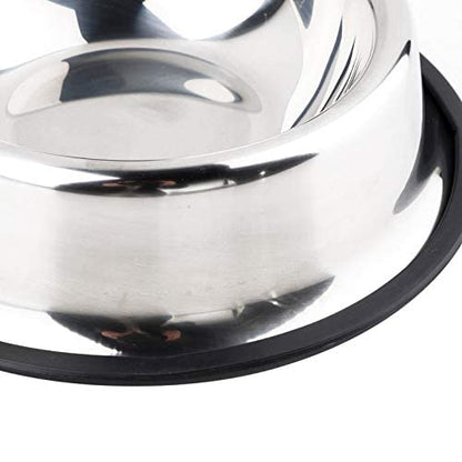 7 Bestron 16X21.5X4.8 Stainless Steel No tip Non SLIP Dog Puppy Pet Food Water Bowl Dish 64oz