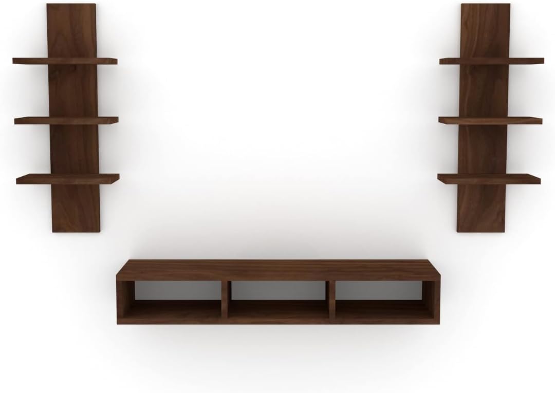 Wooden Bookcase for Kids with 5 Sections, Decorative Storage Unit and Floor Standing File Cabinet for Study or Playroom, 80cm Tall in Beige Manufactured Wood