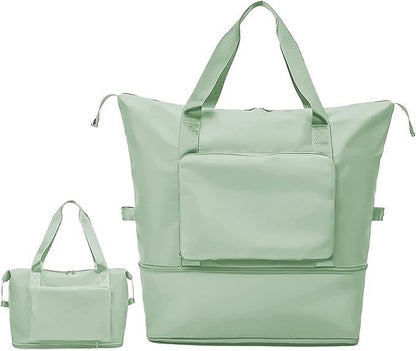 حقيبة سفر قابلة للطي بسعة كبيرة، حقيبة دافل خفيفة الوزن مقاومة للماء وقابلة للتمدد، حقيبة سفر قابلة للطي من قماش أكسفورد، حقيبة رياضية للصالة الرياضية في عطلة نهاية الأسبوع للسفر والعطلات