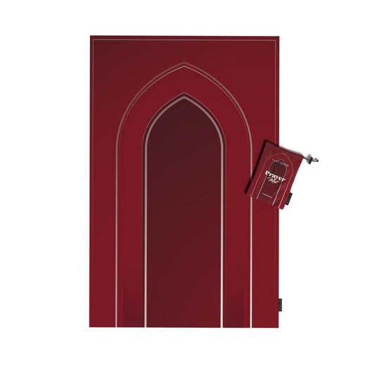 Al-Taqwa Waterproof Prayer Mat, a Durable Rug in Red made from Easy-to-Clean Material, 68x117 cm, for Comfortable Prayer, a Portable Salah Mat for Outdoor, Indoor, and Travel Use