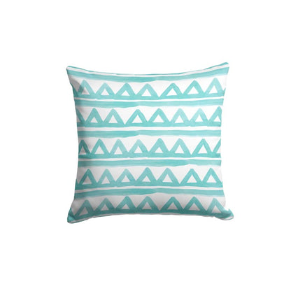 Velvet Piera Cushion Cover in Turquoise & White, 40x40 cm, a plush decorative pillow with a chic, refreshing pattern, combining a soft, luxurious feel with a vibrant color scheme