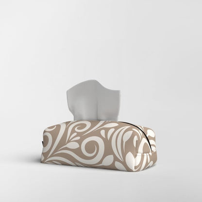 Fabric Tissue Box Cover Premium Fabric Tissue Holder With Leather Layer Inside for Home, Office, and Car Durable and Elegant Tissue Dispenser for Standard Tissue Boxes