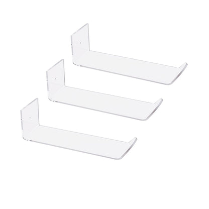 Clear Acrylic Headband Organizer and Storage 3 Pack, Modern Hairbow and Hair Accessory Holder for Girls & Women, Wall Mount or Countertop Display Stand for Tidy Vanity & Closet
