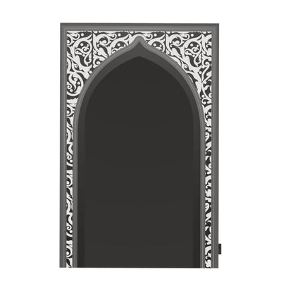 Waterproof Prayer Mat in a stylish Grey and White, 68x117 cm, a durable and practical rug with a contemporary design, ideal for travel and ensuring a clean prayer space anywhere