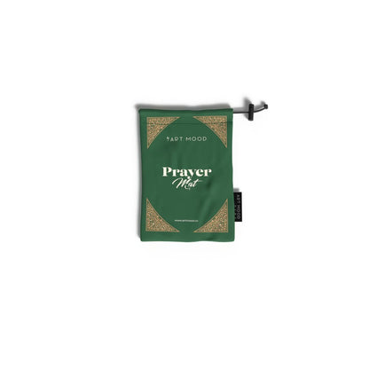 Al-Qubba Portable Prayer Mat, a Waterproof and Lightweight Travel Rug, Compact and Foldable to Pocket Size, Green, Perfect for Ensuring a Clean and Convenient Space for Muslim Prayer on the Go