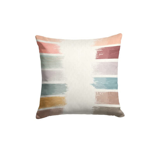 Canvas Palette Cushion Cover, a multicolor decorative pillow with an abstract, artistic paint-like design, 40x40 cm, perfect for adding a splash of creative color to modern decor