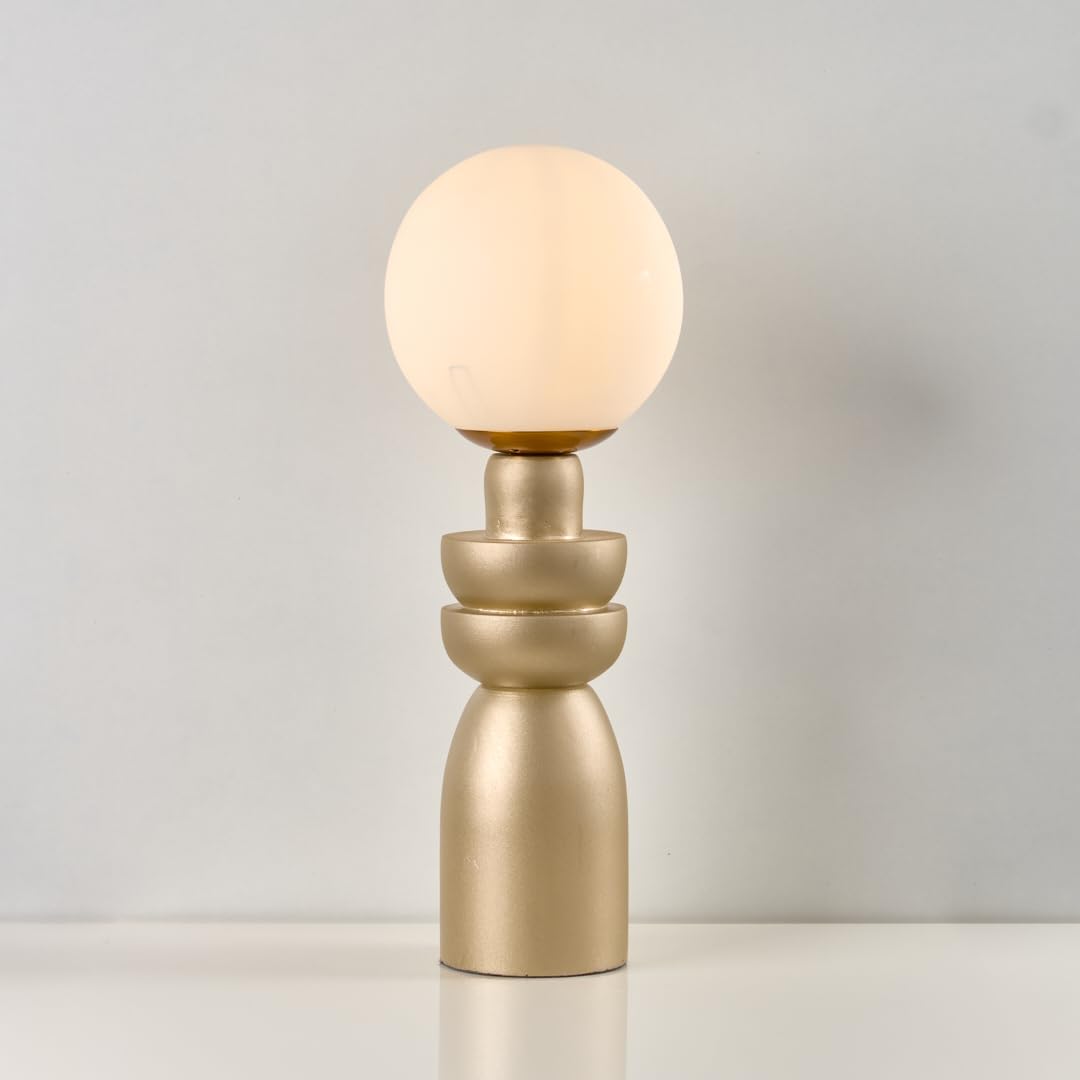 ليورا اباجوره مودرن من الخشب الطبيعي لون شامبين من نجفه شوب Liora modern table lamp from nagafa shop TB70-CH