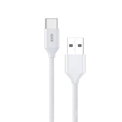iLOCK Charge & Sync Cable | 1 Meter | Fast Charging & Data Sync | Durable PVC Design (USB-A to TYPE-C, White)