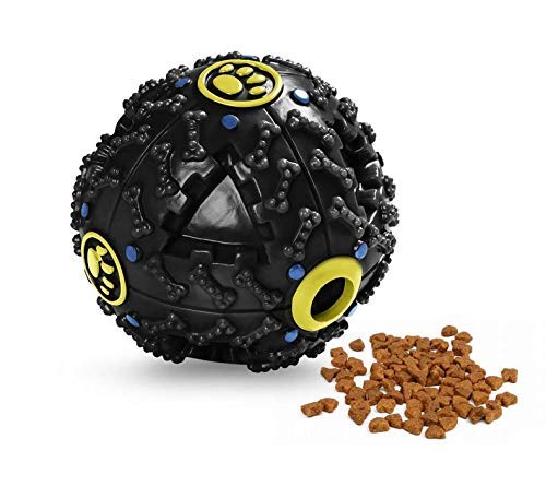 Dog squeaky dispensing ball interactive iq treat training toy