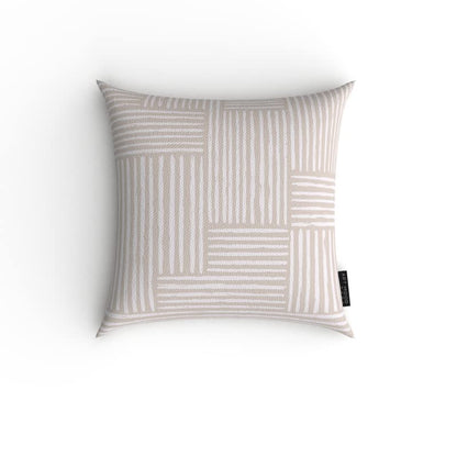 Hazel 1 Velvet Cushion Cover in Beige & White, a plush decorative pillow with a soft and welcoming modern pattern, 40x40 cm, adds a touch of cozy luxury to your favorite seating area