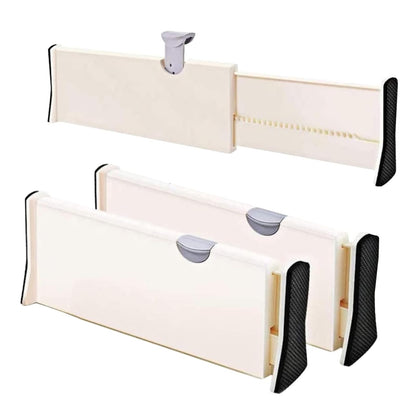 xocome Drawer Dividers Organizers, Adjustable Drawer Organizers for Kitchen Bedroom Chest of Drawers Closet Office (2 Pieces)