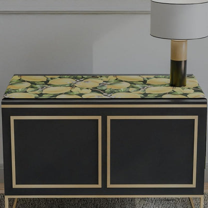 مفرش طاولة يشبه القطن باللون الليموني، قطعة مركزية زخرفية باللون الأصفر الزاهي، 35×140 سم، مثالي لإضافة لمسة مبهجة ومشمسة إلى طاولة الطعام الصيفية أو ديكور المطبخ