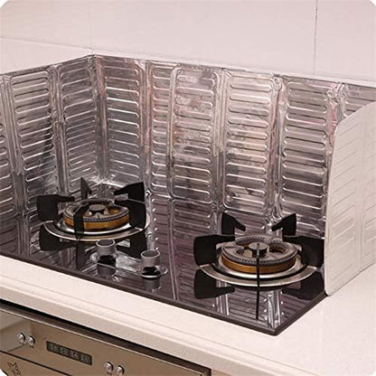 1Pcs Kitchen Stove Foil Plate Gas Stove Baffle Plate Aluminum Foil Frying Oil Splash Guard Cooking Cover Anti Splatter Shield Screenyuturoaa60075