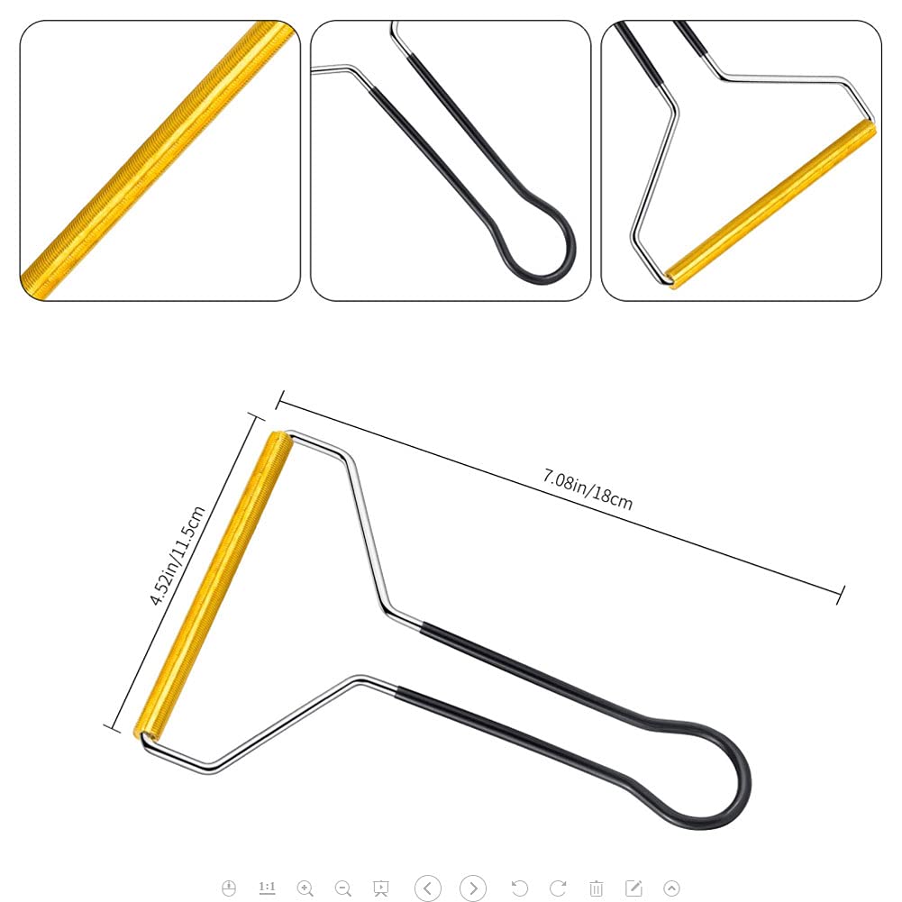 HE&DONG Lint shaver, fabric shaver fuzz remover, 2 pcs sweater comb, clothes shaver, portable removing lint dust, upgraded magnesium alloy shaver, reusable double sided travel brush