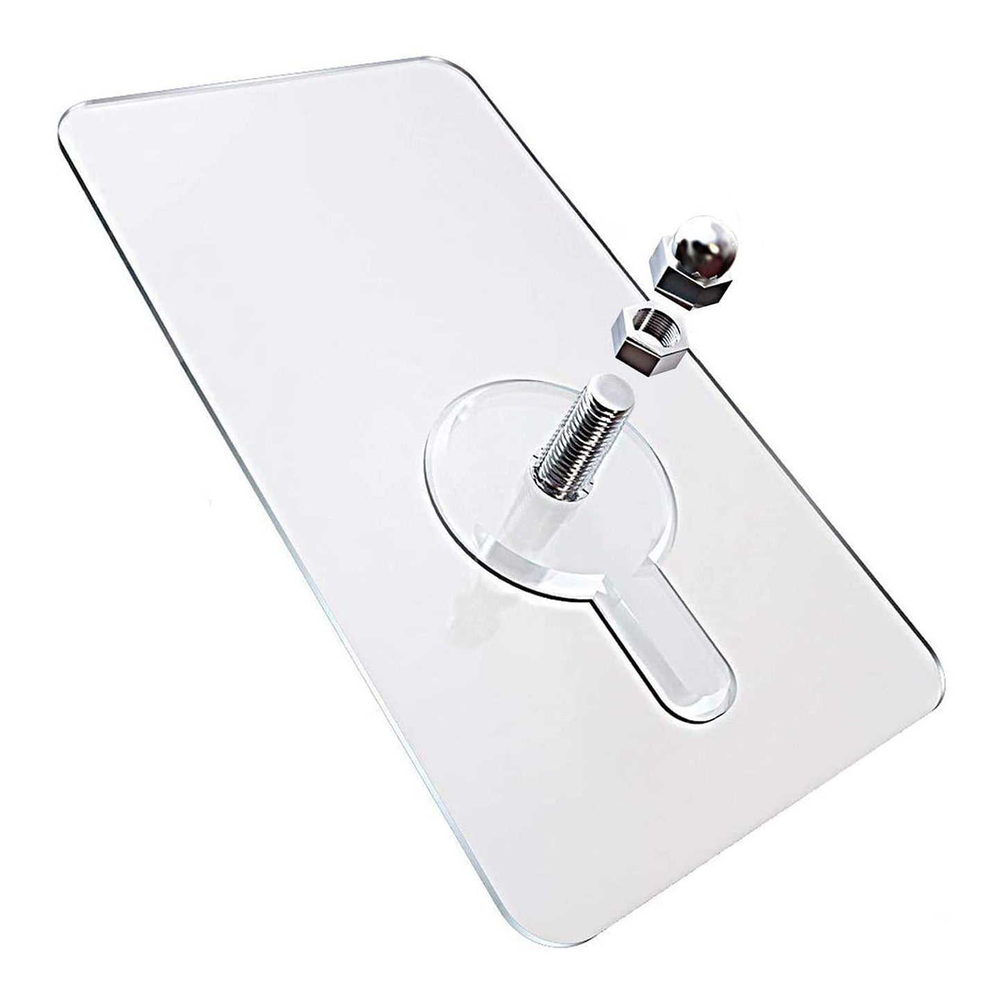 DKKO 10pcs Adhesive Wall Hook Screws Non-Trace Non-Rust No Drilling Stickers Nail Wall Mount Hanging Nails Without Screwdriver for Shower Bathroom Kitchen Storeroom Installation