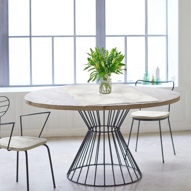 INtex HOME Analia Linen Tablecloth, Rectangular Dining Cover, Elegant and Durable, Soft Fabric, Easy-Care, Multi-Purpose for Home, Events, and Special Occasions, Set of 4 - Café - 60 x 60 CM