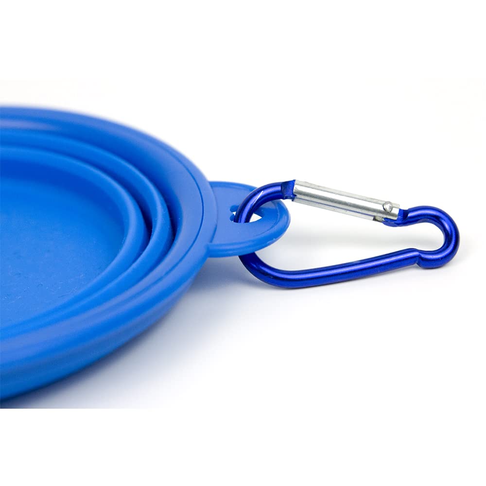 Collapsible Dog Bowl for Cats Dogs, Portable Pet Feeding Watering Dish for Walking Parking Traveling by Genki Cat… (Small, Blue)
