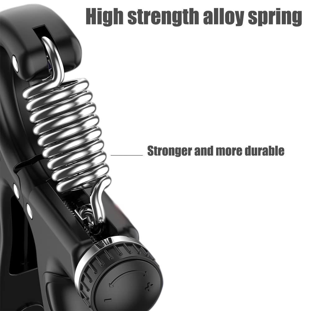 VIKKI Hand Grips Strengthener, 5-60 kg Adjustable Grips Strengthener Exerciser with Monitor, Power Trainer Gripper for Strong Wrists, Fingers, Forearm, Hands, Recovery for Athletes.