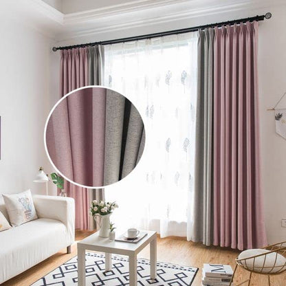 INtex CURTAINS HOUSE Velvet Sabia Modern Design Curtain – Two colors With Tie-backs - 2 Piece - Basic Tape Design 400W X 230L CM Gray*Yellow