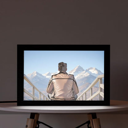 Natrual Wood 2 In 1 Photo Lighting Frame