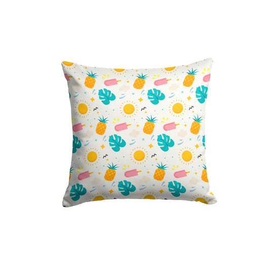Canvas Pine Cushion Cover, a multicolor decorative pillow with a nature-inspired forest design, 40x40 cm, made from durable fabric to bring a rustic, woodland charm into your home