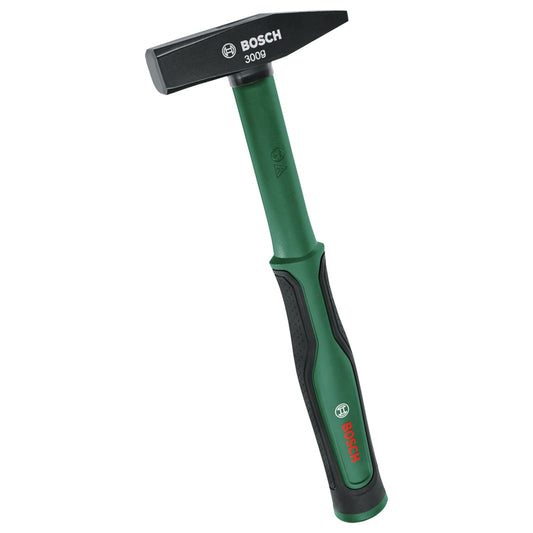 Bosch Engineer's Hammer 300 g (Comfortable Soft Grip Handle with Fibreglass Core; Robust Carbon Steel; Effortless Impact Force; Low Vibration)