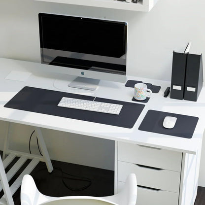 Leather Office Set - Premium Faux Leather Desk Accessories with Elegant Detailing, Perfect for Organizing Home Office or Professional Workspace
