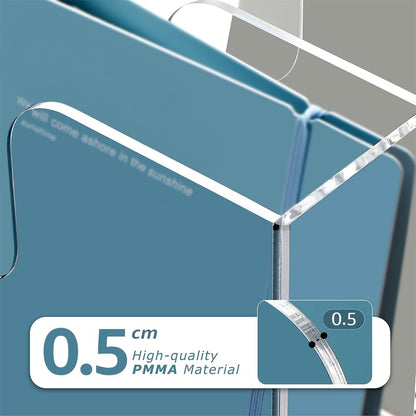 Acrylic Magazine Holder, 3-Slot Clear Desktop File Organizer Rack for Books, Folders, and Office Supplies, Space-Saving Bookshelf Sorter for Desk or Workspace, Transparent Stand, Clear
