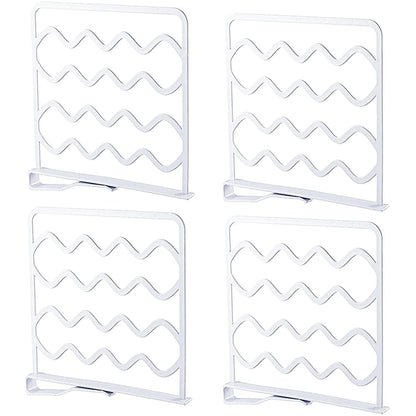 WDDY 4 Pieces Practical Shelf Dividers, Shelf Dividers Wardrobe, Wardrobe Partition Board, Wardrobe Partition Shelves Divider, for Storage and Organization in Bedroom Kitchen and Office Shelves