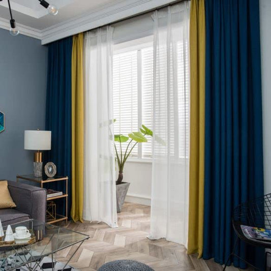 Velvet Sabia Modern Design Curtain – Two colors With Tie-backs - 2 Piece - Steel Grommets"