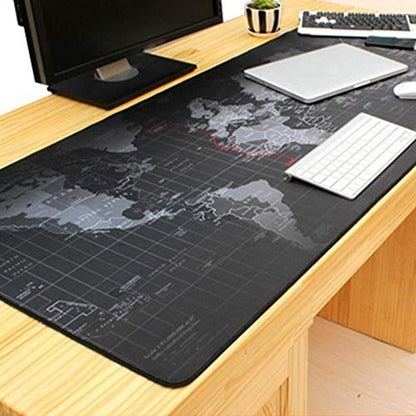 World Map Mouse Pad for PC with Non-Slip Base, Tight and Smooth, Suitable for Any Mouse, Keyboard and Laptop (Large)- Multi Color