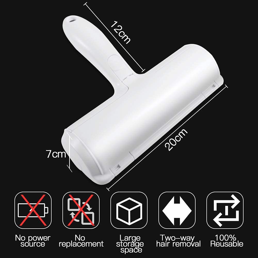 Sagreeny Pet hair remover roller - dog & cat fur remover with self-cleaning base - efficient animal hair removal tool - perfect for furniture, couch, carpet, car seat