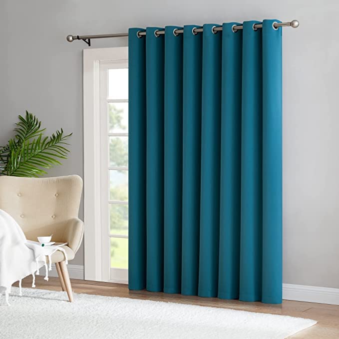 INtex CURTAINS HOUSE Luxury Blackout Curtains-Steel grommets-thermal Insulated fabric-for room Darkness (200W X 270L CM, Dark red)