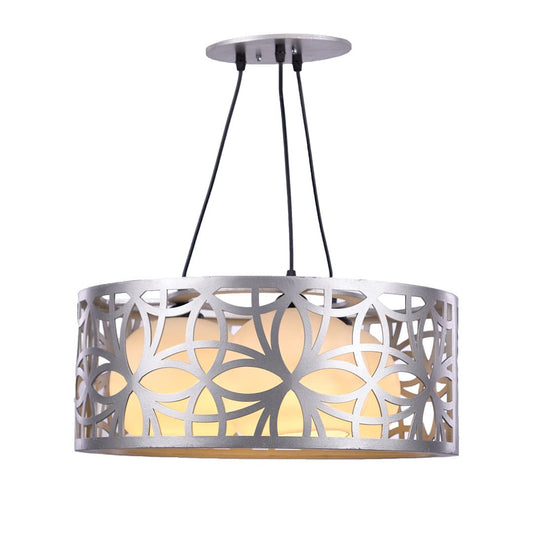 Chandelier Modern Net Wood Silver-WNS450