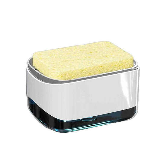 Soap Pump Dispenser and Sponge Holder, 350ml Dish Soap Dispenser for Kitchen