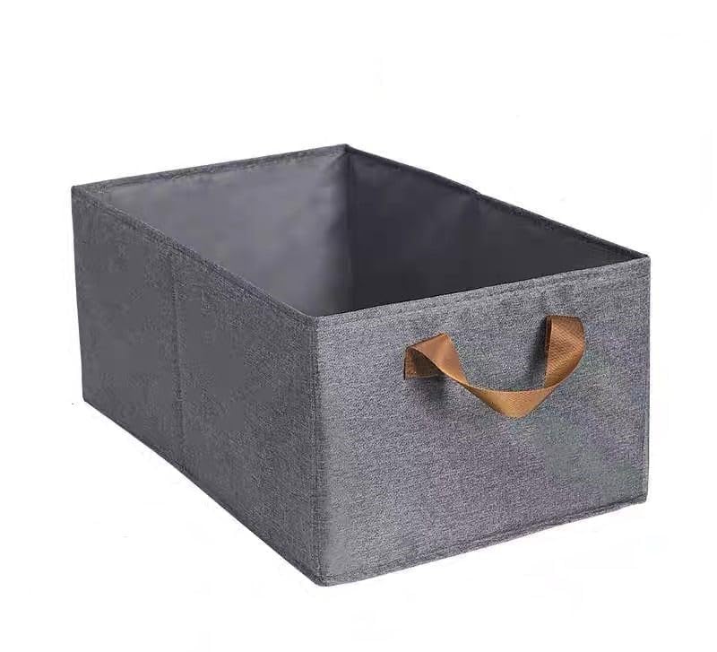 Clothes Storage Box, Positive Artifact Layer Basket, Divided Fabric, Foldable Large Capacity Storage Box - Grey