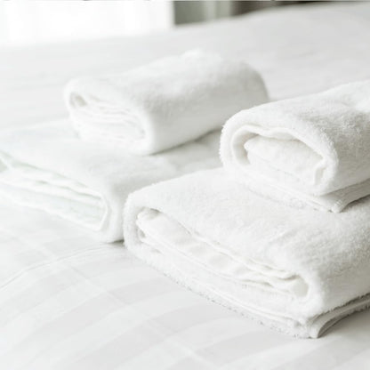 Hotel Cotton Set, White High GSM Soft and Absorbent Cotton, Multiple Size Bathroom Towels for Face, Hand, and Body, Daily Essentials