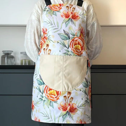 Apron, Cross-Back Design, Soft Cotton-Like Fabric, One Size, Lightweight Breathable Unisex with Front Pocket, for Cooking, and Daily Use